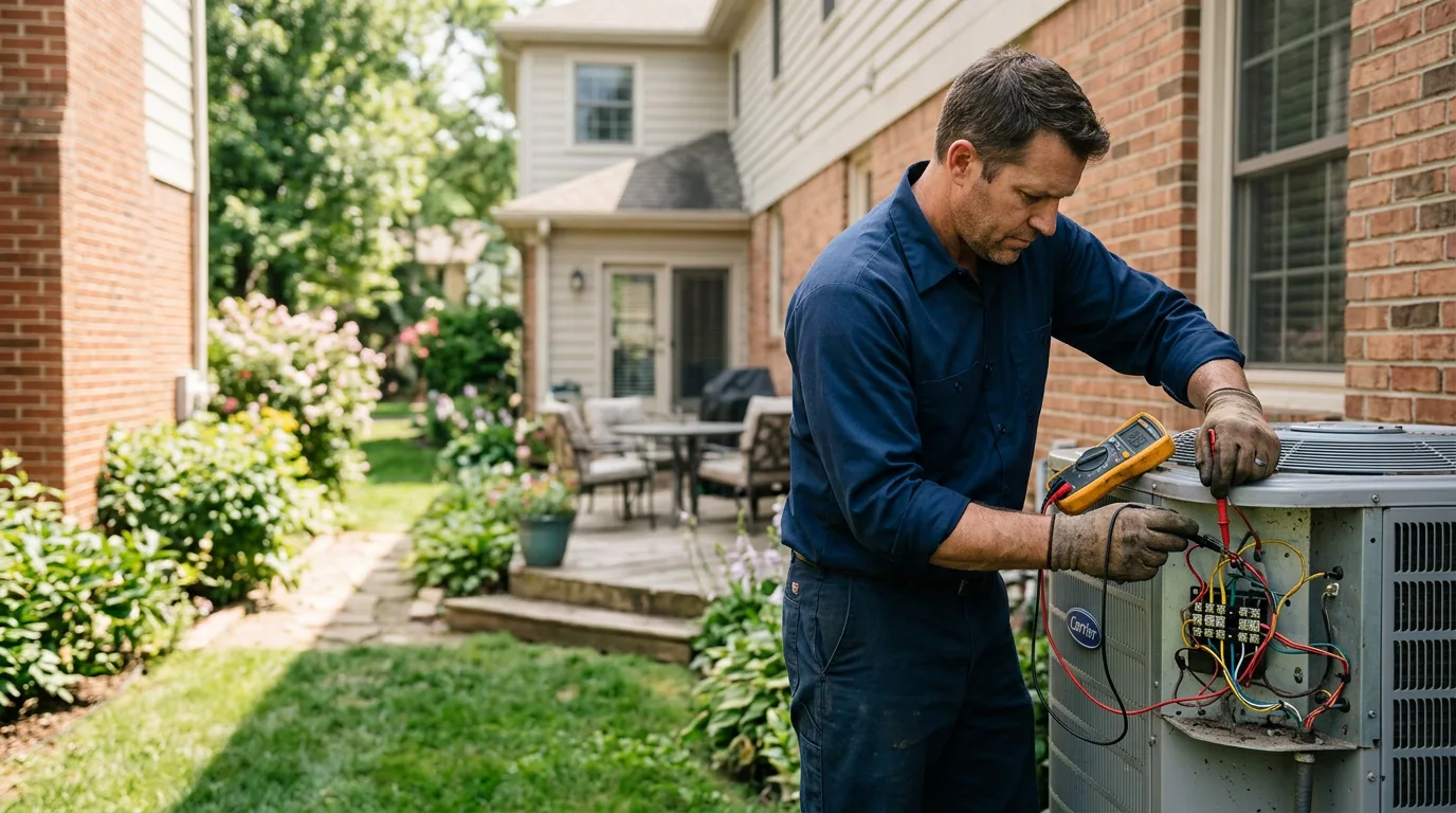 HVAC technician working near Orland Park, IL